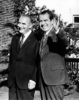 Georges Prints: Presidents Richard Nixon and Georges Pompidou of France meeting at Angra do Heroismo