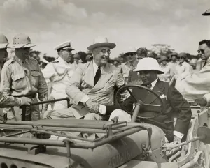 Jeep Prints: Presidents Roosevelt and Edwin Barclay of Liberia during WW2