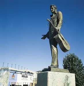 North Americans Prints: PRESLEY, Elvis (1935-1977). Statue of Elvis Presley