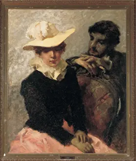 Girlfriend Prints: Previati Gaetano, Aurora (The painter and his girlfriend)