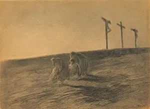 Symbolism Prints: Previati Gaetano, Transportation of the dead body of Christ