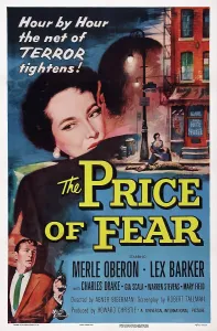 Barker Prints: THE PRICE OF FEAR, from left: Merle Oberson, Lex Barker, 1956