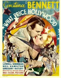 Constance Prints: WHAT PRICE HOLLYWOOD?, Neil Hamilton, Constance Bennett on window card, 1932