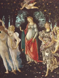 Mythology Prints: Primavera, by Sandro Filipepi Known as Botticelli