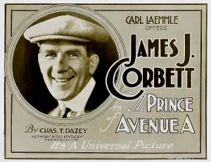 Title Card Prints: THE PRINCE OF AVENUE A, James J. Corbett on Title card to lobbycard set, 1920