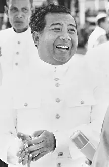 Cambodia Prints: Prince Norodom Sihanouk of Cambodia in Phnom Penh