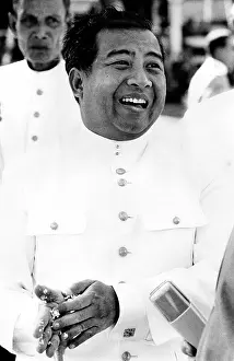 Prince Prints: Prince Norodom Sihanoult of Cambodia, 1969. Courtesy: CSU Archives / Everett Collection