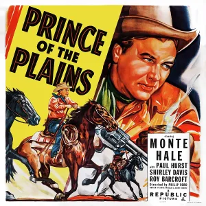 Horseback Prints: PRINCE OF THE PLAINS, US poster, Monte Hale, 1949