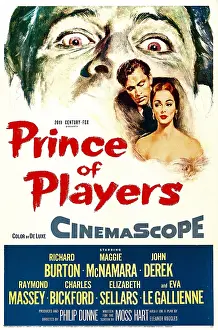 Burton Prints: PRINCE OF PLAYERS, US poster, from left: Richard Burton