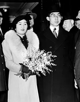Royal Prints: Prince and Princess Chichibu on their arrival in New York City