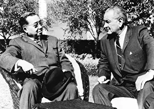 Laos Prints: Prince Souvanna Phouma (left), Prime Minister of Laos