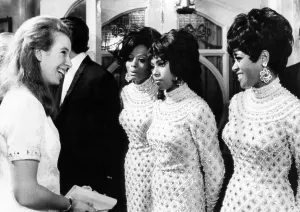 Cindy Prints: Princess Anne talks with The Supremes (Diana Ross)