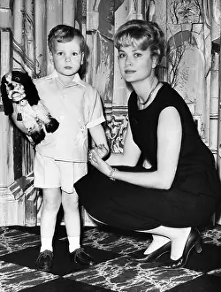 Grace Prints: Princess Grace Kelly poses with her son