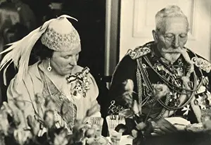 Banquet Prints: Princess Juliana of Netherlands was a guest of the exiled Kaiser Wilhelm II at Doorn Manor