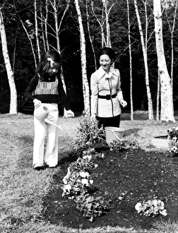 Royal Prints: Princess Nori waters the grounds of the Gakushuin Kindergaten while her mother