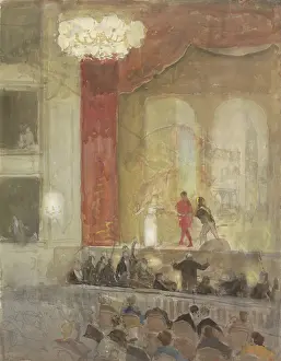 Shakespeare Prints: Princess Theatre in The Hague during the performance of Othello