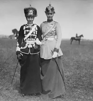 Sash Prints: Princess Victoria Louise (left) and Crown Princess Cecilie of Germany, Oct. 7, 1914
