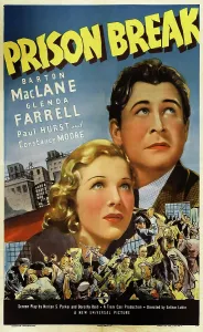 Farrell Prints: PRISON BREAK, US poster art, from left: Glenda Farrell, Barton MacLane, 1938