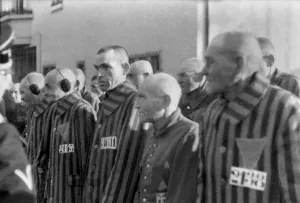 Lcgr1308 Prints: Prisoners in the concentration camp at Sachsenhausen, Germany, Dec. 19, 1938