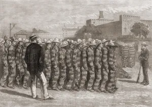 Chains Prints: Prisoners returning from work on Blackwell's Island