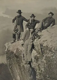 Tennessee Prints: Private Henry McCollum with fellow soldiers of 78th Pennsylvania Infantry Regiment on Lookout Mountain