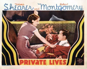 PRIVATE LIVES, from left, Norma Shearer, Robert Montgomery, 1931