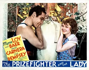 Images Dated 15th September 2015: THE PRIZEFIGHTER AND THE LADY, from left, Max Baer, Myrna Loy, 1933