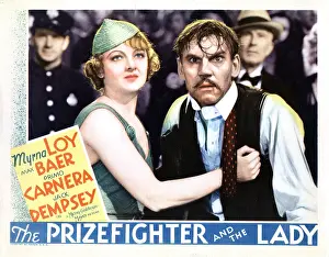 THE PRIZEFIGHTER AND THE LADY, from left, Myrna Loy, Walter Huston, 1933
