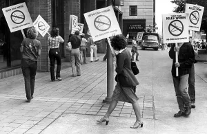 Rally Prints: Pro-Choice Action Committee of Cleveland picket in front of the Hallenden House