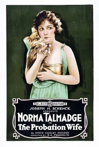 Puppy Prints: THE PROBATION WIFE, US poster art, Norma Talmadge, 1919