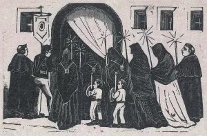 Purple Prints: The Procession, by Antonio Vanegas Arroyo, circa 1900s