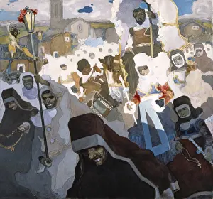 Watercolour Prints: Procession in Barbagia at Fonni (Processione nella Barbagia di Fonni)
