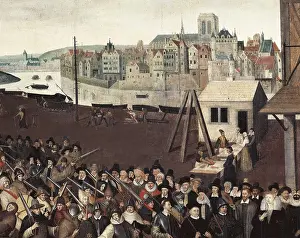 1590 Prints: Procession of the Holy League Leaving the Saint-Jean Arch