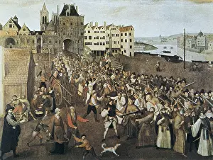 Dwelling Prints: Procession of the Holy League Leaving the Saint-Jean Arch in1590 or 1593