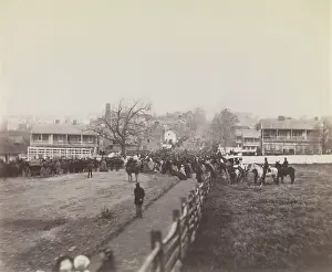 Road Prints: Procession of troops and civilians to Dedication of Soldiers National Cemetery