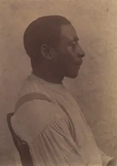 Suspenders Prints: Profile portrait of an African American man by Philadelphia artist Thomas Eakins, 1884