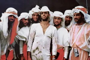 Beards Prints: Project Mercury astronauts after survival training to prepare for an emergency landing in a remote area