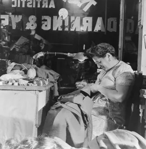 Sewing Prints: Proprietress of a Jewish weaving shop on Broom Street in the Lower East Side