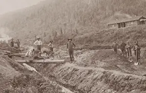 20 40 Years Old Prints: Six prospectors at work in El Dorado, California, ca. 1848-53