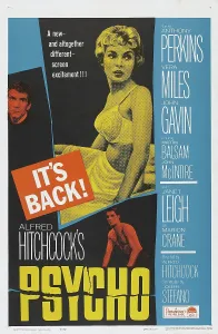Gavin Prints: PSYCHO, US poster, Anthony Perkins (left), Janet Leigh (center), John Gavin (bottom), 1960