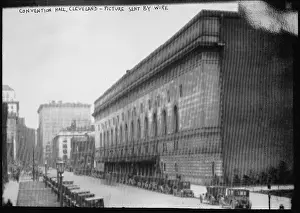 Elections Prints: Public Auditorium, Cleveland, Ohio in image sent by wire to Bain News Service on May 21