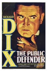 3hp Ec Prints: THE PUBLIC DEFENDER, Richard Dix on poster art, 1931