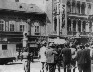 Terror Prints: Public hanging of a Serbian martyr in a public square in Belgrade