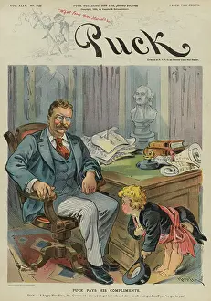 Office Prints: PUCK PAYS HIS COMPLIMENTS, January 4