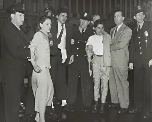 Ethnic Groups Prints: Puerto Rican Nationalists under arrest after shooting five Congressmen in the Capitol