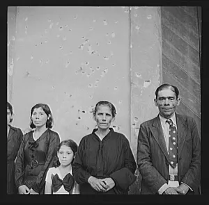 Mourners Prints: Puerto Rico. Families of Nationalist demonstrators who were killed in the Ponce massacre