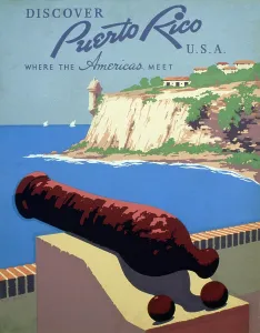 Puerto Rico Prints: Puerto Rico. Poster promoting Puerto Rico for tourism