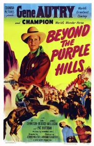 Images Dated 3rd May 2014: BEYOND THE PURPLE HILLS, Gene Autry, Champion the Wonder Horse on poster art, 1950