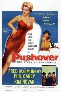 4hp Ec Prints: PUSHOVER, top from left: Kim Novak, Fred MacMurray on poster art, 1954