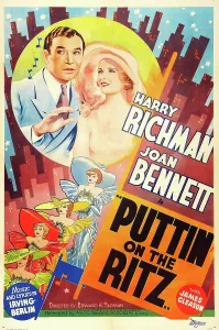 Skyscraper Prints: PUTTIN ON THE RITZ, US re-release poster art, from left: Harry Richman, Joan Bennett, 1930